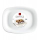 Prato Retangular 33cm por 24cm Grangusto Vidro Opalino Bormioli Rocco
